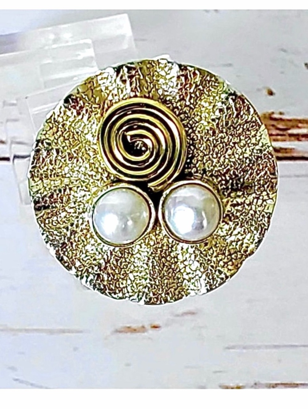 Victorian 2 Tone Pearl Ring